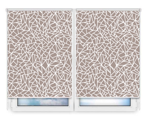Рулонные шторы Мини Кастелло серо-бежевый цена. Купить в «Мастерская Жалюзи»